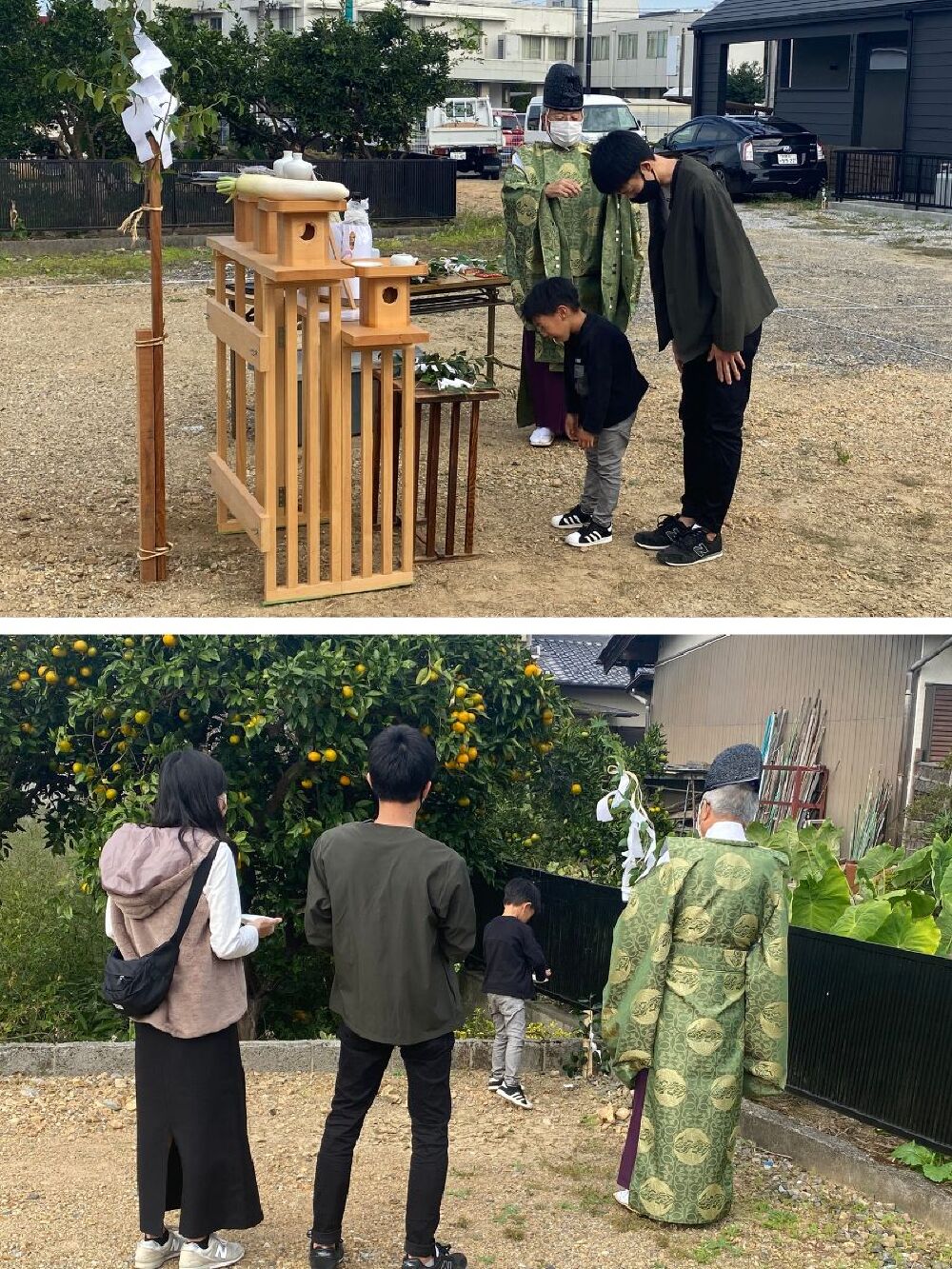 S様邸　新築 　地鎮祭の様子