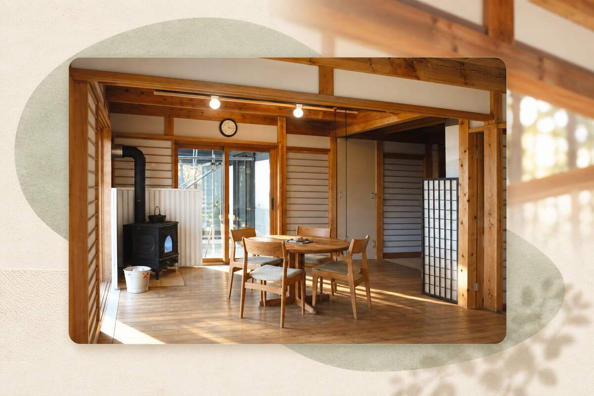 年月を重ねて味わいを増した木の住まいと薪ストーブのある暮らし